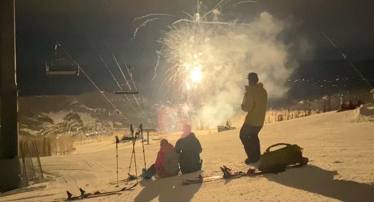 Fireworks on New Year's Eve in Snowmass.
