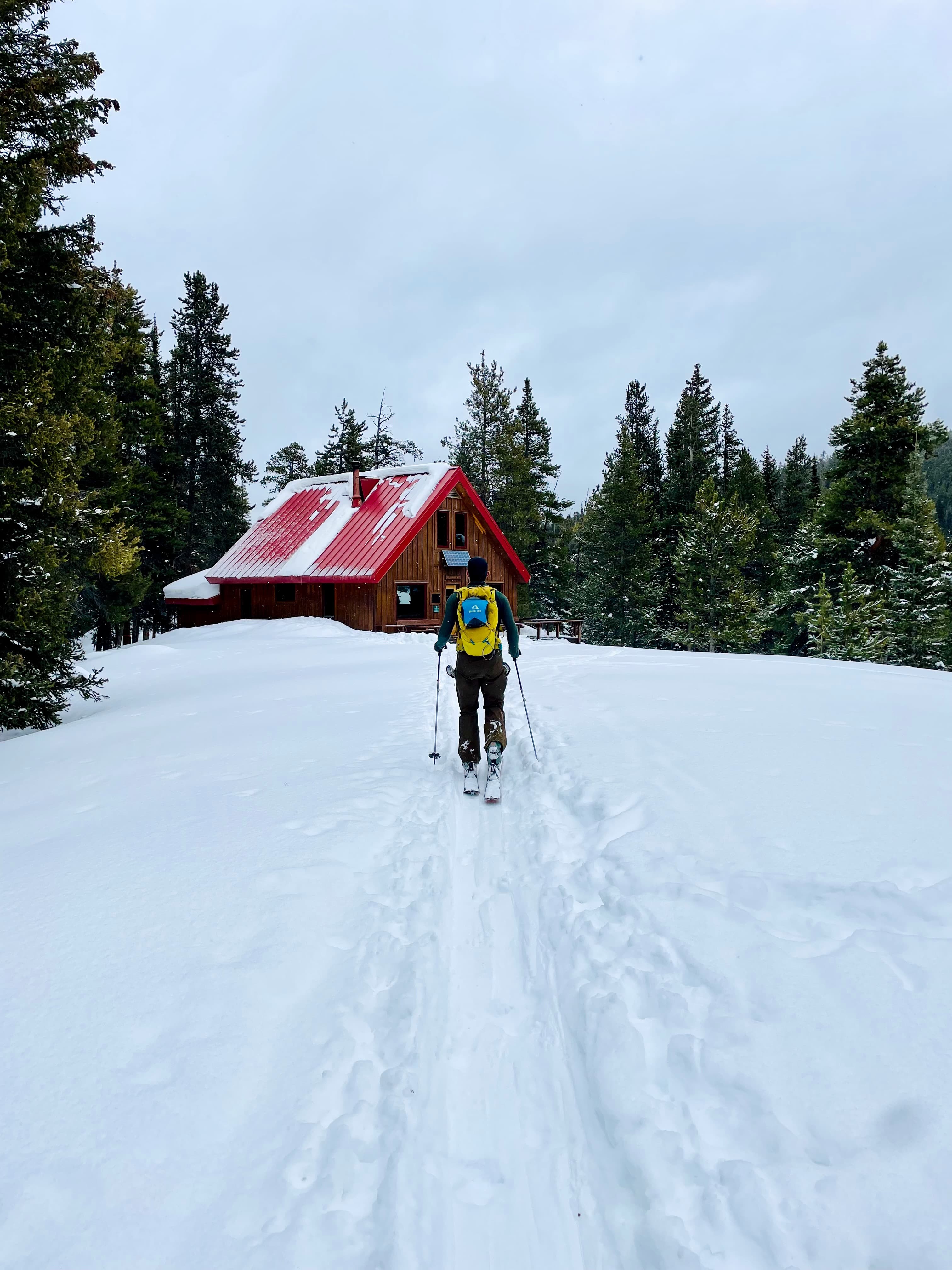 Skiing to McNamara Hut.