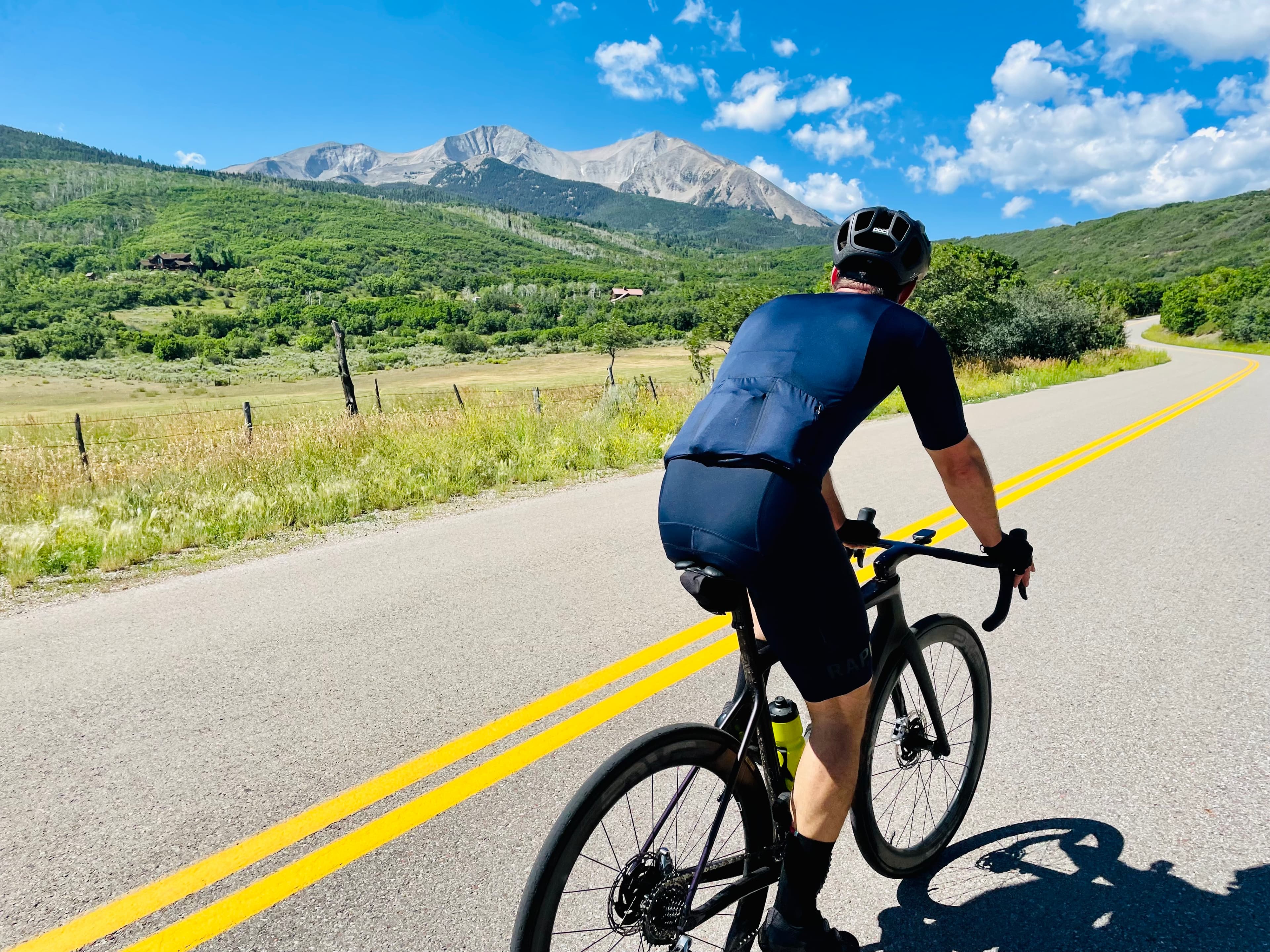 Road biking at West Sopris.